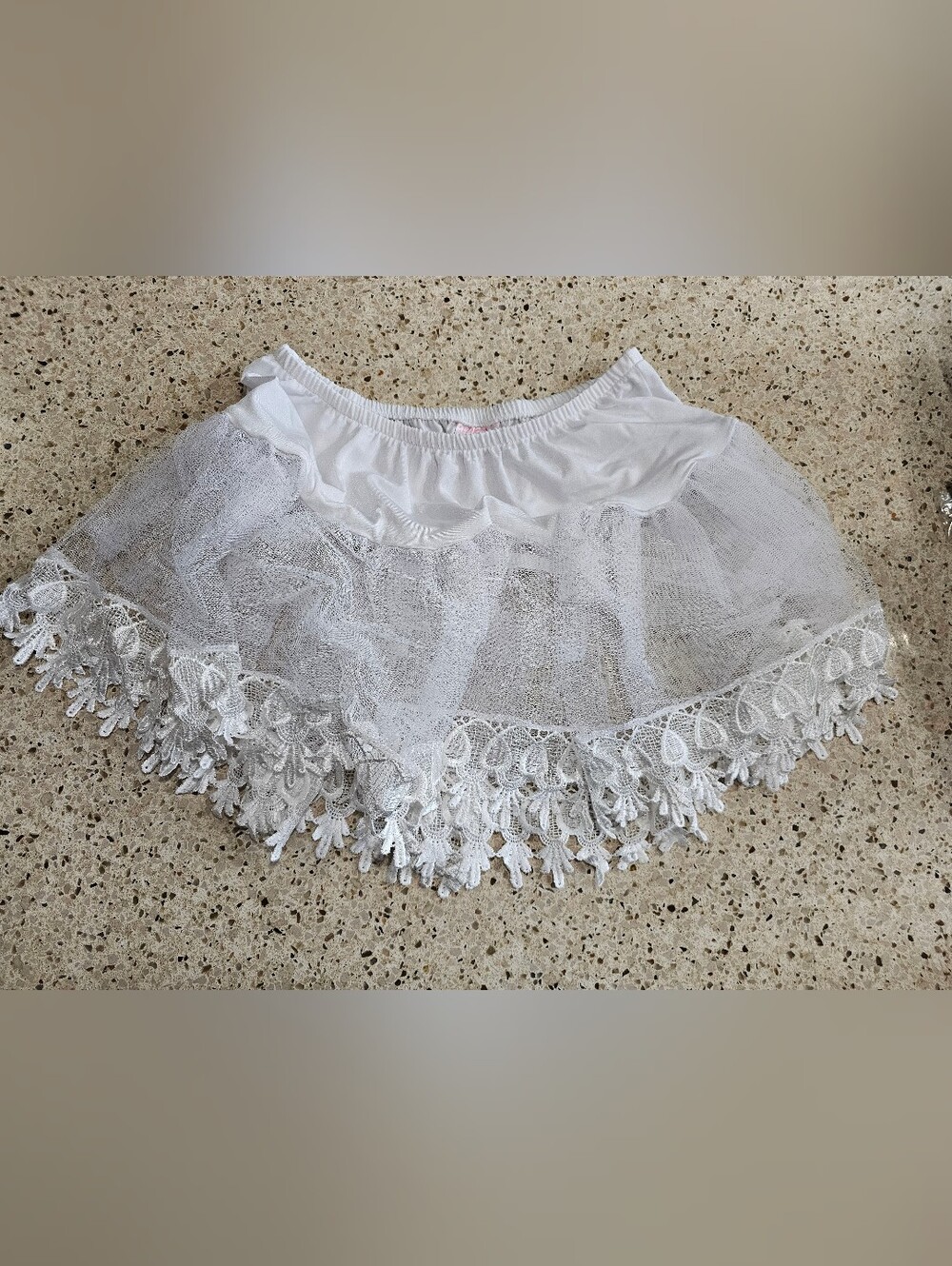 White Lace Layered Women’s Skirt Petticoat